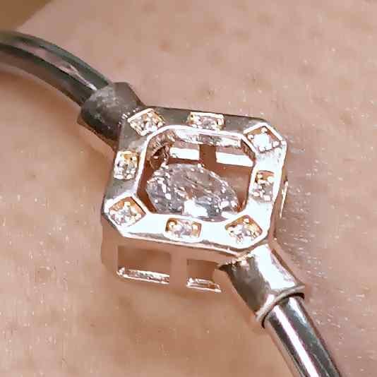 Circle Square Link AD Modern Bracelet - Image 3