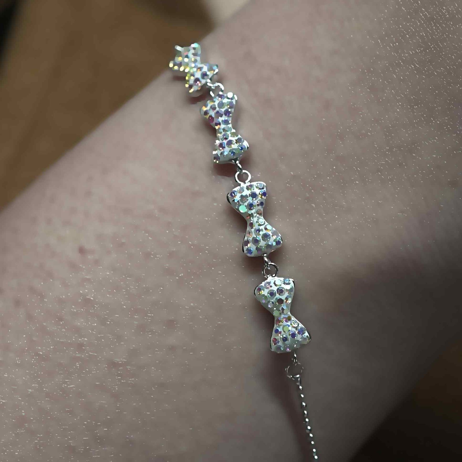 Rose Coated Elegant Silver Bracelet - Image 2