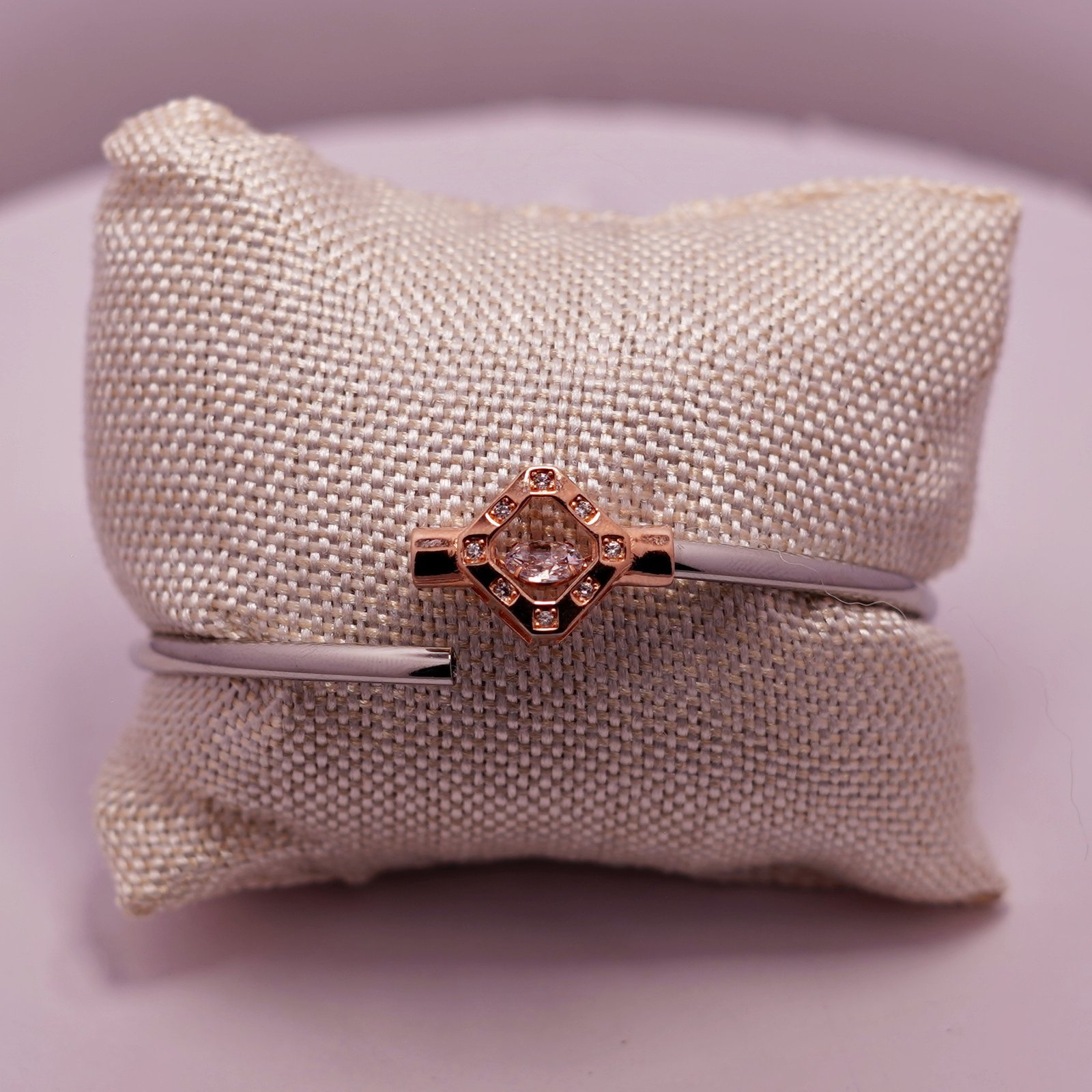 Circle Square Link AD Modern Bracelet - Image 5