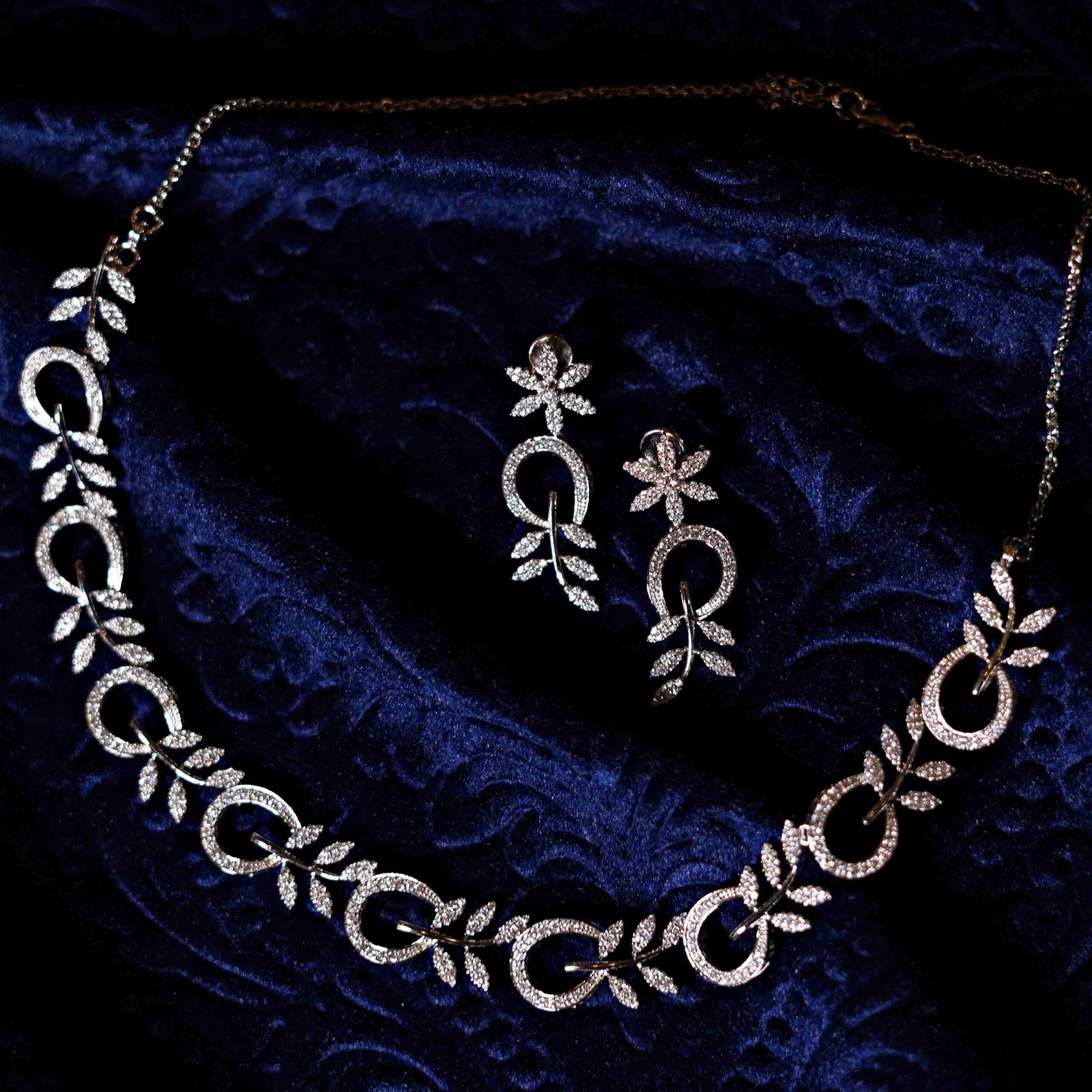 Italian Fancy Floral Design with Studded American Diamonds