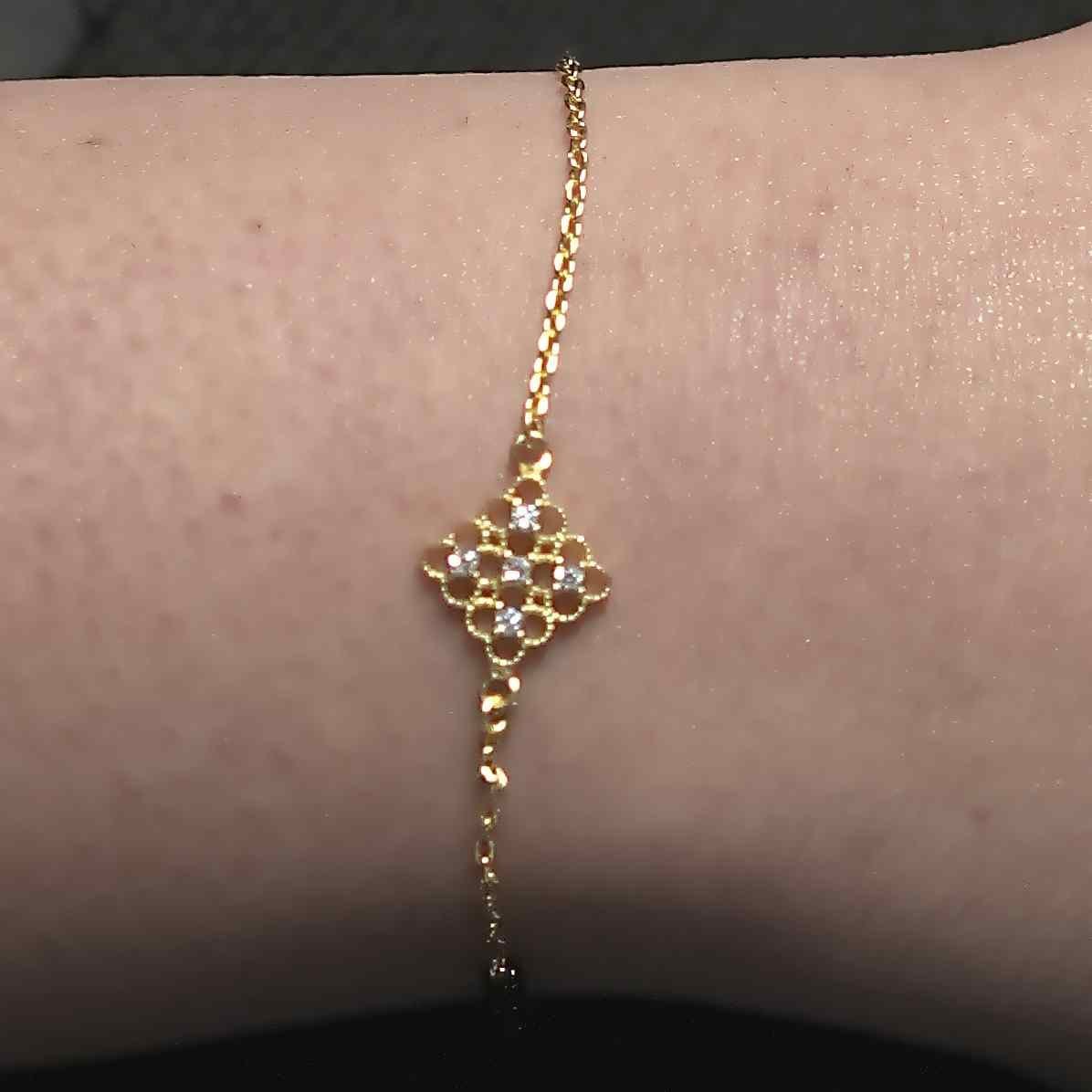 Gold Plated Square Shape Bracelet - Image 2
