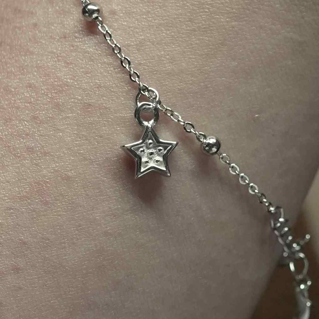 Heart Link Chain Charm Bracelet - Image 2