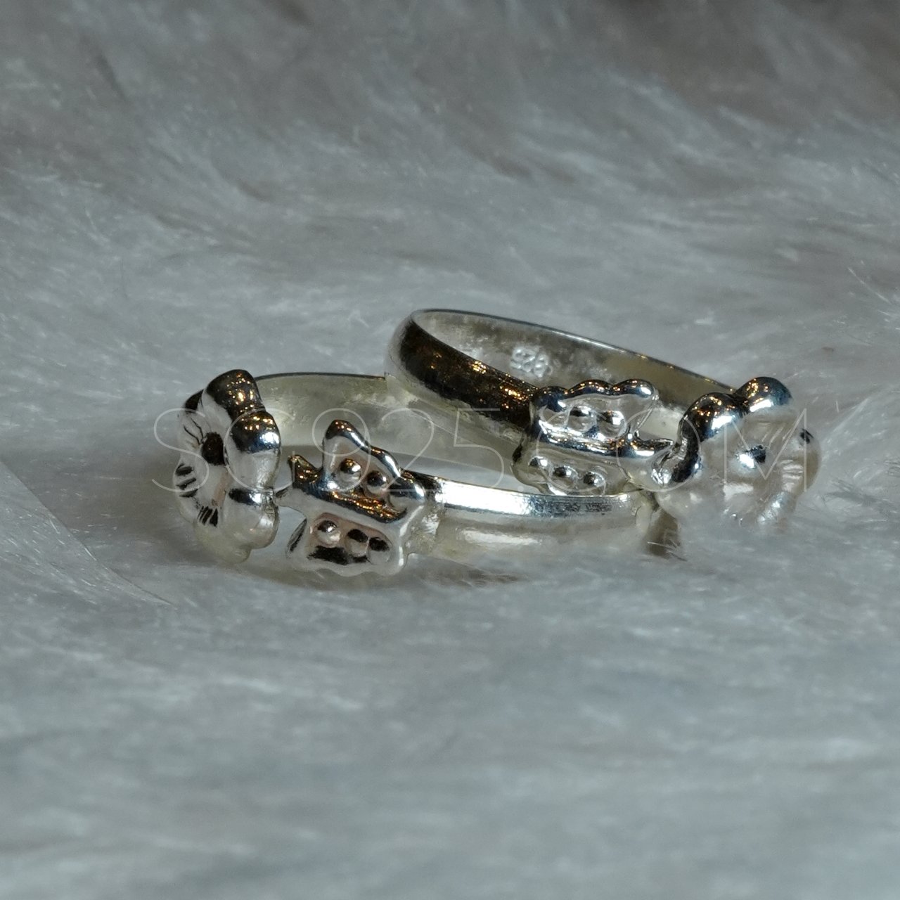 Silver Floral Modern Toe Ring