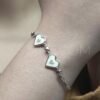 Heart AD Mother of Pearl Fancy Chain Bracelet