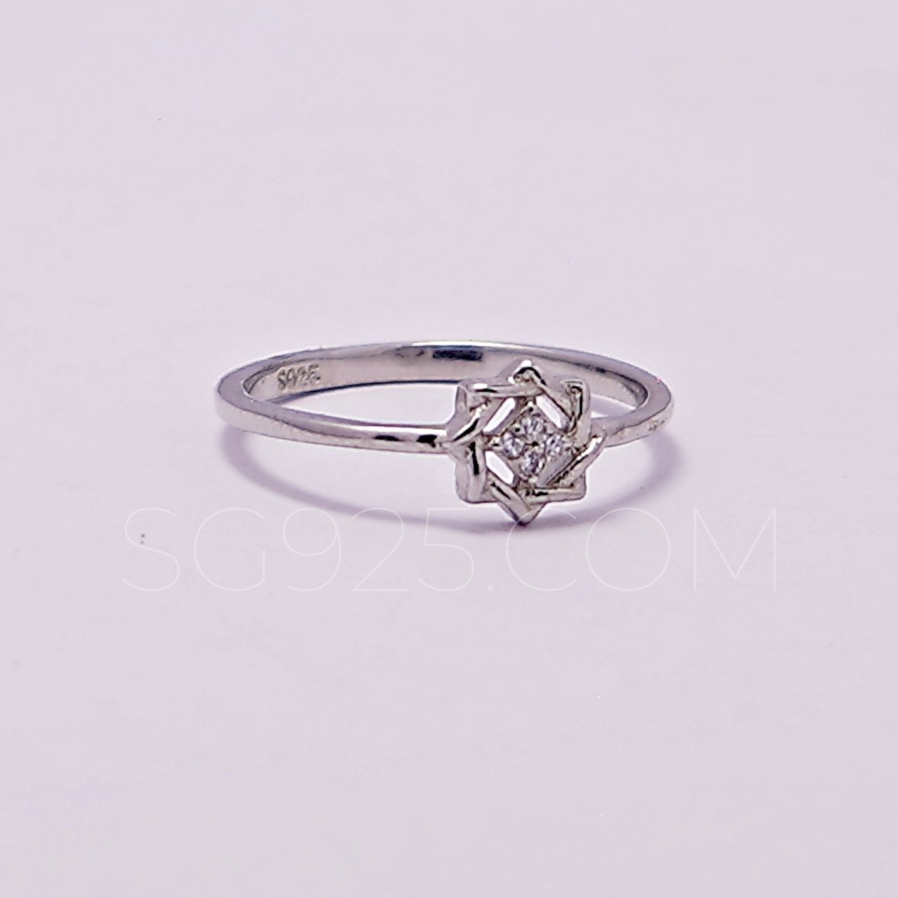 Silver Lightweight Modern AD Ring - Image 2